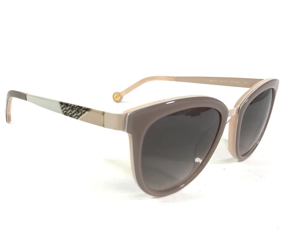 Carolina Herrera Sunglasses SHE748 COL.09AL Gray Nude Round Cat Eye Gray Lenses - Image 4 of 4