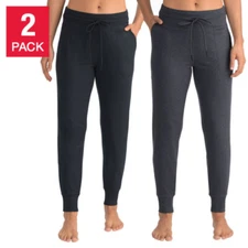 New Women's Lolë Lounge Jogger, 2-Pack, 1534732 Multiple Sizes Black & Charcoal