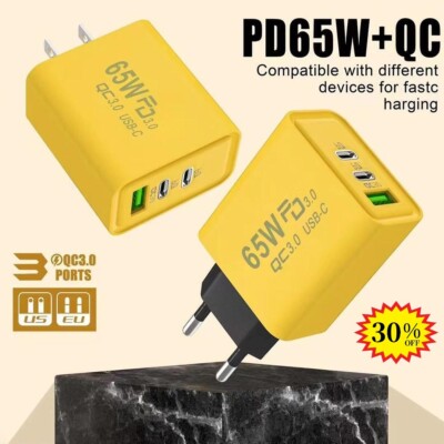 3 Ports PD25W+USB15W USB-C PD Type C EU/US Plug Wall Charger Power Adapter