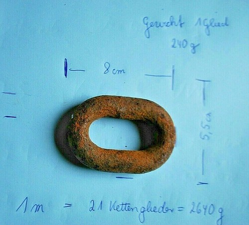 Rundstahlkette Kette Forstkette Prangerkette 1,7 m - Bild 2 von 2