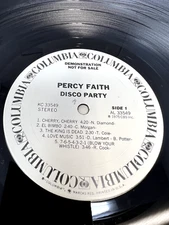 PERCY FAITH DISCO PARTY  12" VINYL LP KC33549 PROMO DEMO