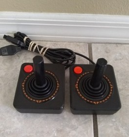 OEM Official Atari 2600 HEAVY SIXER Joystick Controller Lot Of 2 Work Perfectly 
