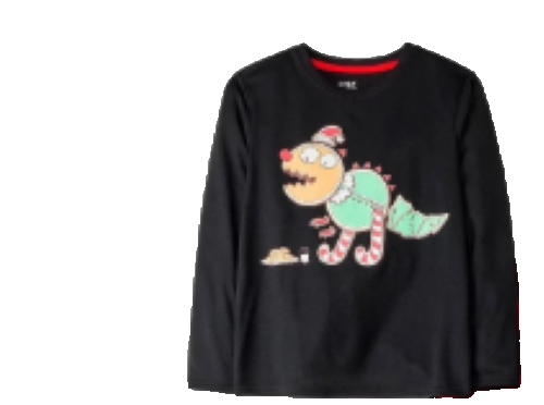 Boys' Christmas 1pc Long Sleeve Pajama Shirt - Cat & Jack™ Black/Red L - Picture 1 of 1