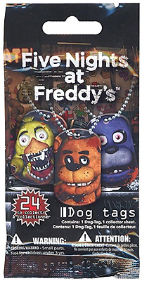 Officially Licensed Five Nights at Freddy's Dog Tags Necklace Mystery Pack 3-Pack Contains 3 Random Dog Tag Necklaces