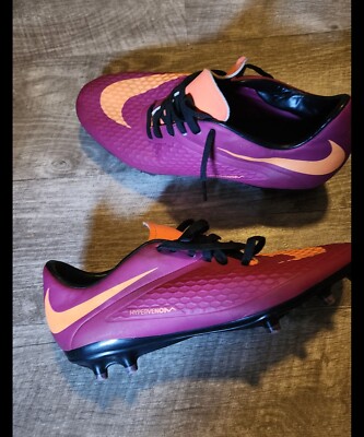Nike WOMENS 9 Hypervenom Phelon FG Cleats 599077-585 Purple Orange