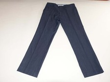 Banana Republic Men's Slim Fit Dress Pants 36 x 34 Navy Blue Flat Front Slacks