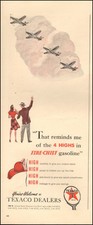 1941-Texaco Dealers`Fire-Chief Gasoline~Art/Airplanes-Vintage Ad