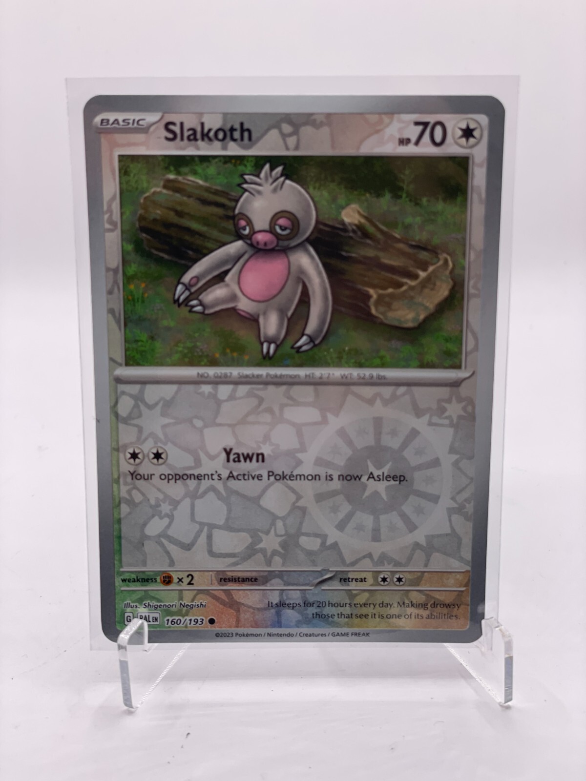 2023 SLAKOTH Reverse Holo Pokemon #160 Mint