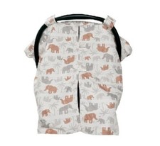 Gerber Baby Boy/Girl Lightweight Protective Car Seat Canopy Cover Ivory/Elephant