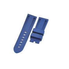 22x20mm Blue Rubber Watch Strap For Panerai Luminor Marina Submersible