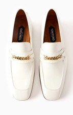 Tom Ford Bailey Chain Loafers Shoes Sneakers Leather Moccasin Slippers 43,5