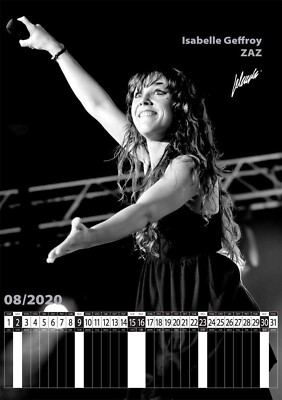 ZAZ - ORIGINAL CALENDAR POSTER - photo by NINO JELENSKI (ship in tube)