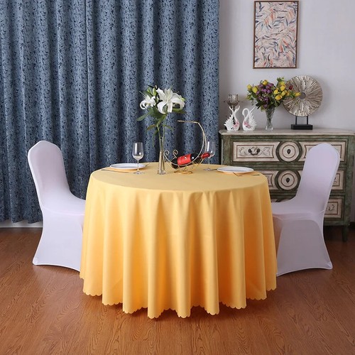 Round Solid Color Table Cover Modern Tablecloth Coffee Table Dustproof Cover - Picture 8 of 48