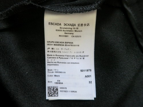 ESCADA DRESS PANTS WOMEN BLACK STRETCH Size 4 EU 32 - Picture 5 of 8
