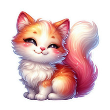 Cute Cat Wall Decal Sticker 18X18cm Large