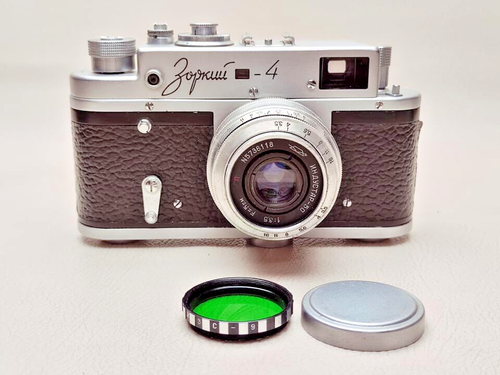 1969 RARE NAME IN ITALICS EXPORT USSR CAMERA "ZORKI 4" + INDUSTAR-50 f3.5/50