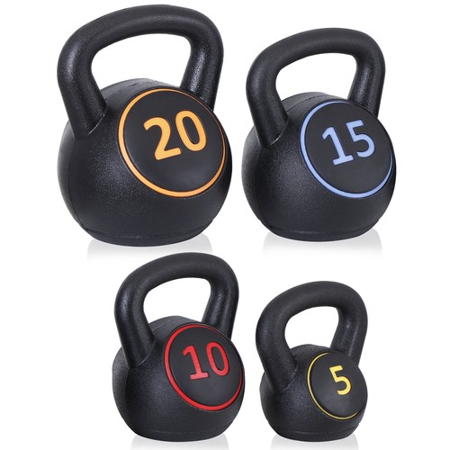 Kettlebell Set 4 Piece Strength Training KettleBells Weight Set 5,10,15 and 20lb - Picture 21 of 24