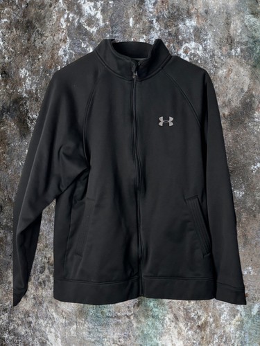 Veste zippée intégrale Under Armour taille M, col haut, noir, avec poches