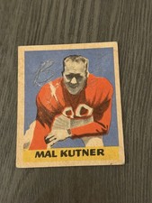 1949 Leaf #32 MAL KUTNER Chicago Cardinals Football Card (Read)