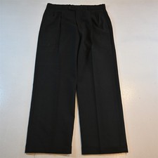 Vtg Mens 33x30 Dark Green Glenn Plaid Wool Pleated Cuffed High Waist Dress Pants