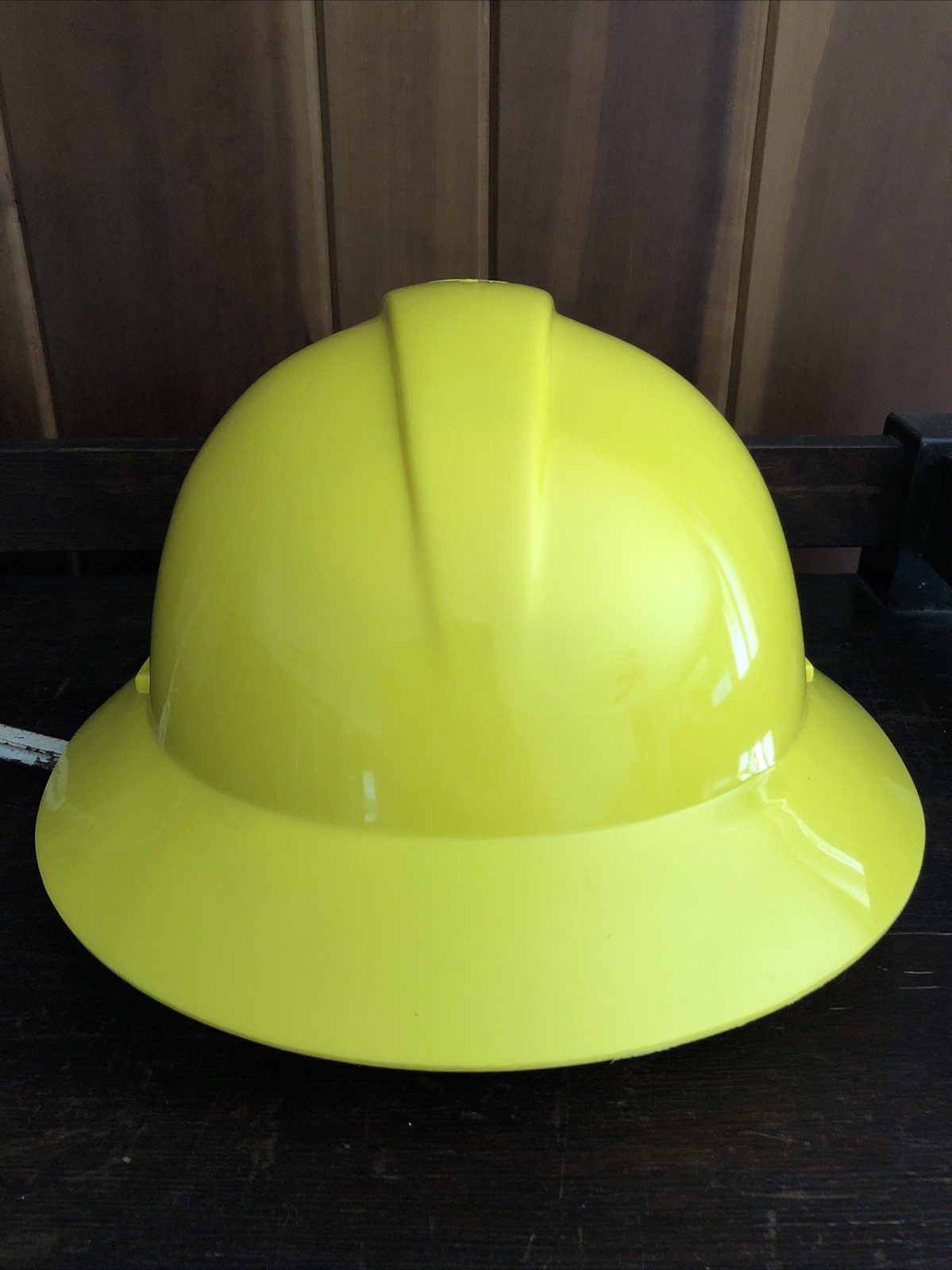 Honeywell NORTH Safety Hard Hat Helmet A49R Yellow Ratchet Full Brim NOS