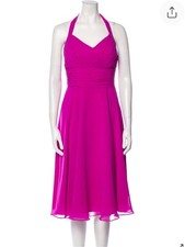 Fuchsia Halterneck Midi Dress