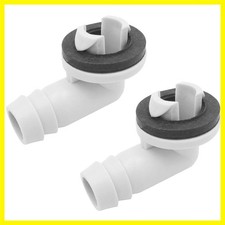 2PCS 3/5 Inch AC Drain Hose Connector Elbow Fitting with Rubber Ring for Wind...