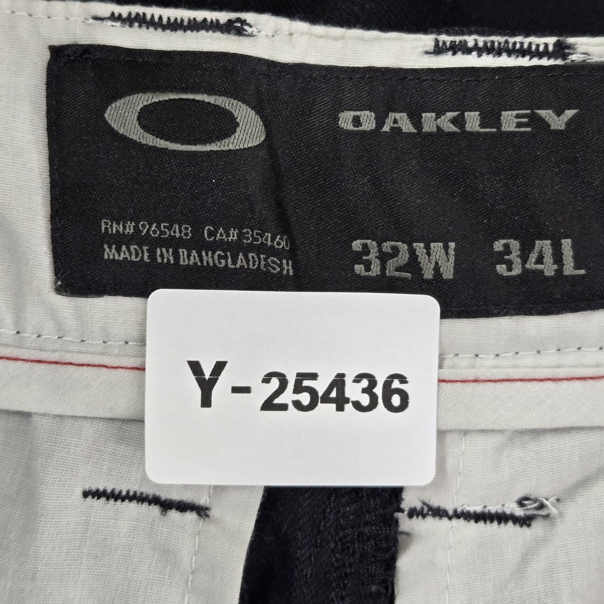 VINTAGE Oakley Men Pants 32W 34L Black Logo Embroidery Golf