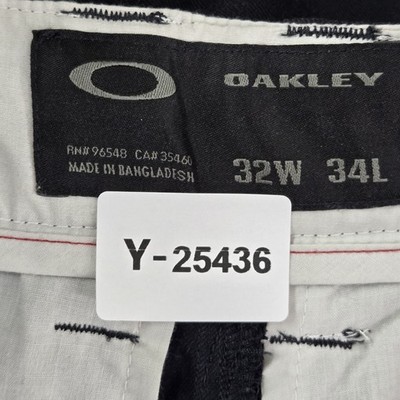 VINTAGE Oakley Men Pants 32W 34L Black Logo Embroidery Golf
