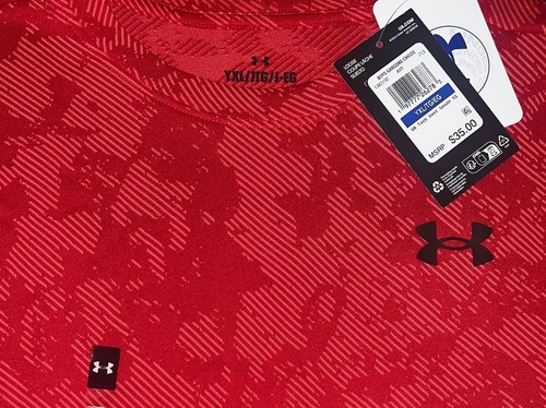 NWT Under Armour Boy’s XL UA Tech Vent Geode SS & Woven Shorts Racer Red RV $55 - Picture 6 of 8