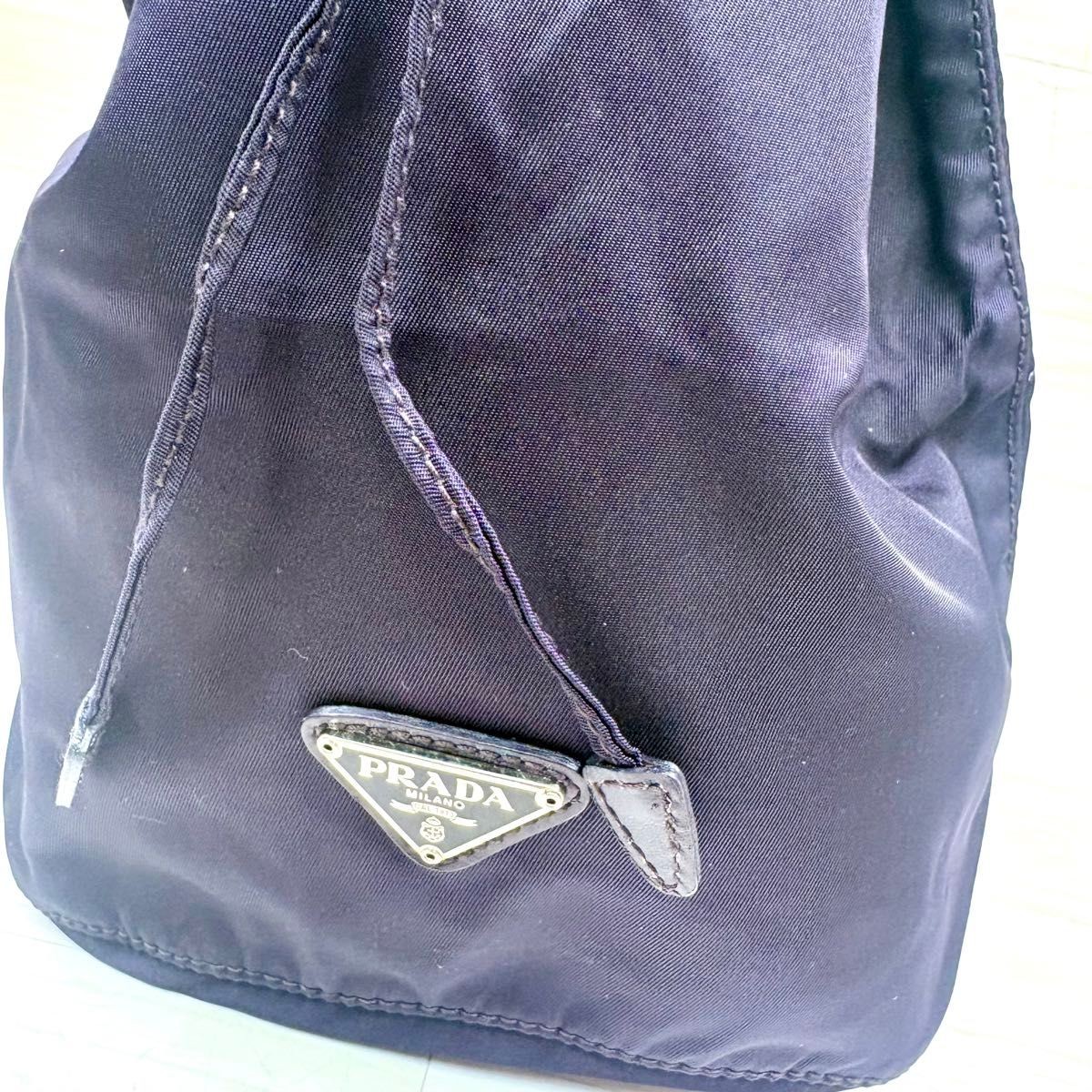 Condition PRADA Tessuto Nylon Drawstring Pouch Tr… - image 2