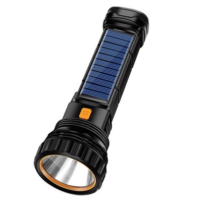 Solar Rechargeable Flashlight, Multi Function 1000 Lumens LED Flashlight with...