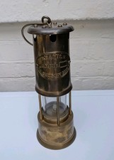 Beamish Brass Miners Lamp Vintage Mahogany Drift ..
