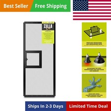 Pet Reptile Terrarium Fresh Air Screen Cover with Hinged Door 30" x 12"