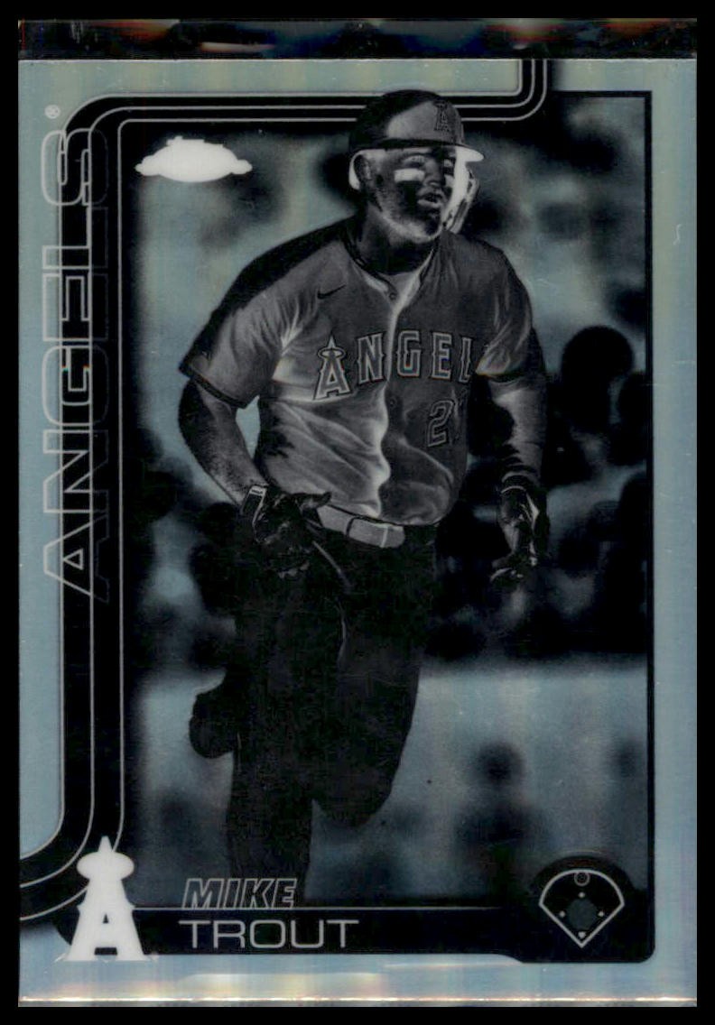 2025 Topps Chrome #100 Mike Trout Negative Refractors