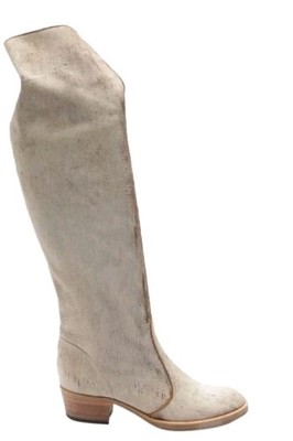 MARC CAIN Designer Boots Beige Brown Leather Sohle Made In Italy Women's Sz EU39