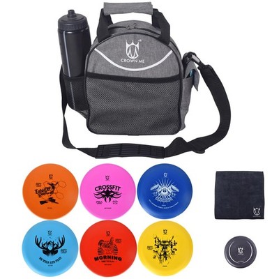 CROWN ME Disc Golf Set with 6 Discs and Mini CM-D06GREY, Grey 