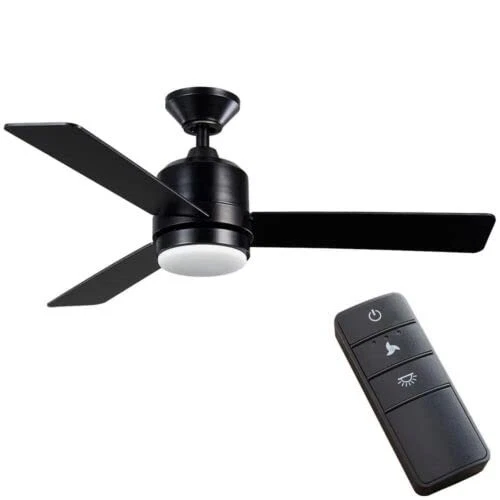 Hampton Bay Castlegate 44 in. Indoor Integrated LED Matte Black Ceiling Fan - Image 3 of 4