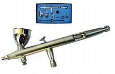Aerograph Dual Action Paint Spray Gun with 0.2mm & 0.3mm Nozzles