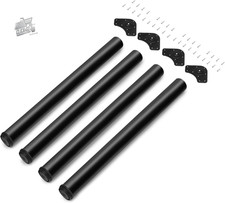 Set of 4 Adjustable Table Legs 710mm Feet Steel Desk Furniture Design Black