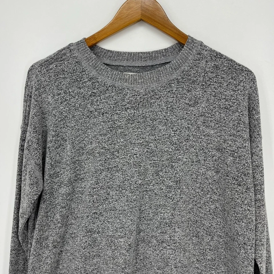 Suéter para mujer Lucky Brand talla M gris ligero cuello redondo texturizado Foto 2 de 4