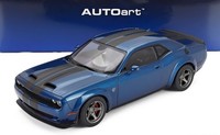 AUTOart 1/18 Dodge Challenger SRT Super Stock Coupe 2023 Blau 71767