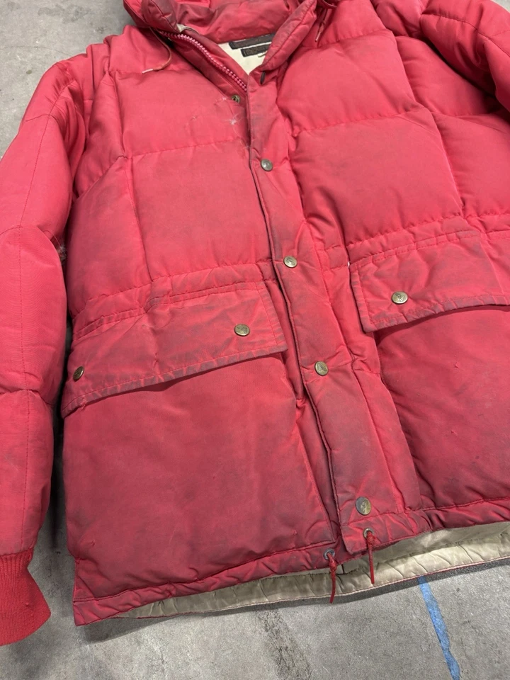 Chaqueta y pantalones parka de montaña Eddie Bauer vintage de los años 70 rellenos grandes Foto 3 de 4