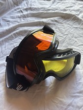Bolle Ski Goggles Black Frame Set of Two Yellow and Orange Lenses