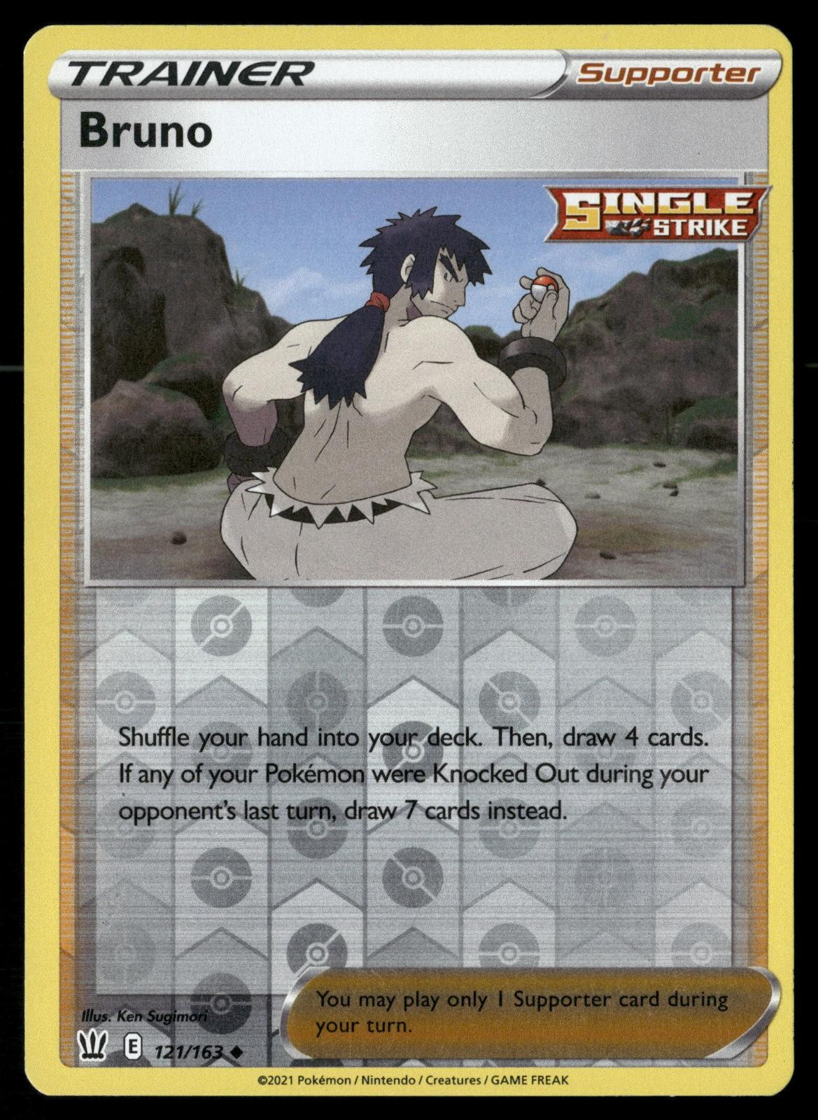 Bruno 121/163 Uncommon Battle Styles Pokemon Reverse Holo NM
