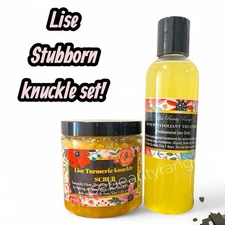 LISE RENEW KNUCKLE EXFOLIANT  DUO. TURMERIC SCRUB & RENEWING OIL. Works fast👌💯