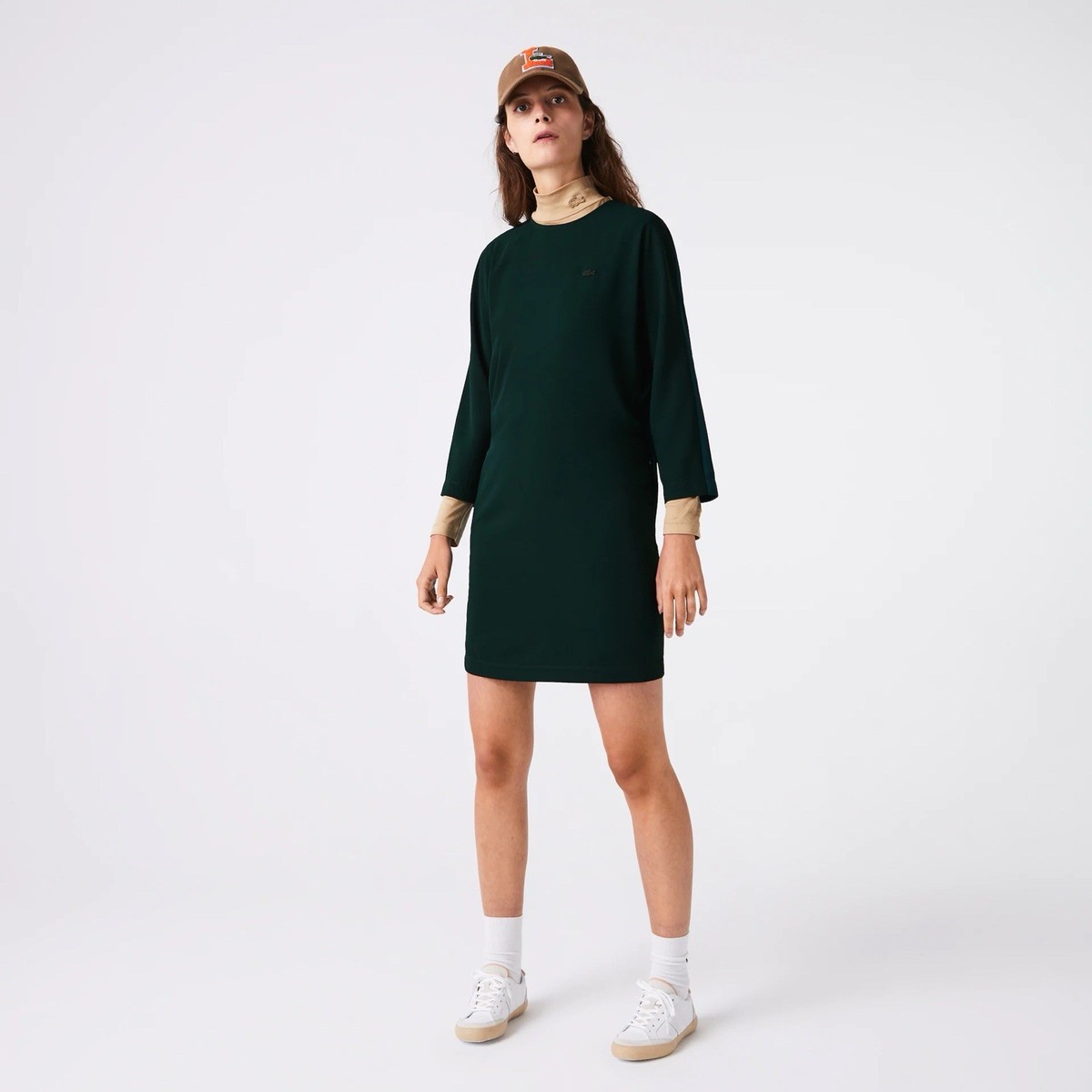 green emerald velvet dress Lacoste Green Polo Dress