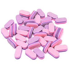 Mini Nail Buffers, 40pc 100/180 Grit Sponge Mini Nail Files Bulk for Acrylic 