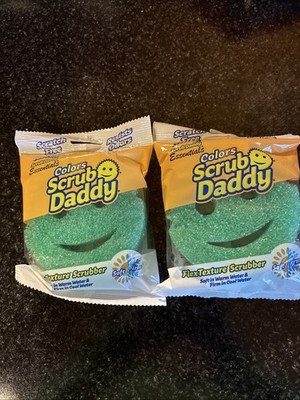Scrub Daddy LOT OF 2  Flex Texture Scrubber Sponge Soft & Firm Colors NIP