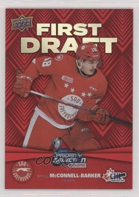 2021-22 Upper Deck CHL First Draft Red 52/99 Bryce McConnell-Barker #FD-23 0q5